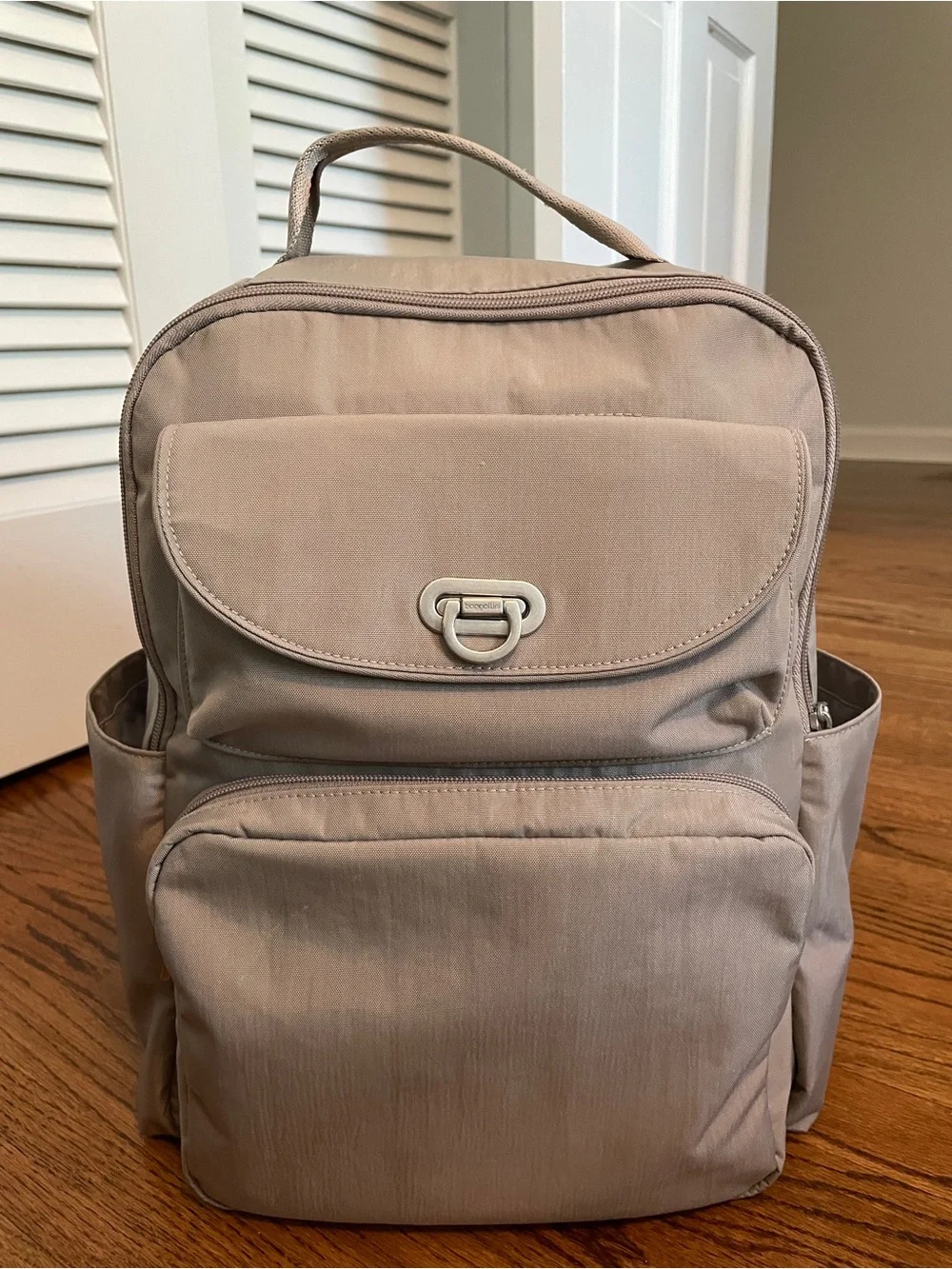 Baggallini Coastal Flip Lock Backpack in Moonrock
